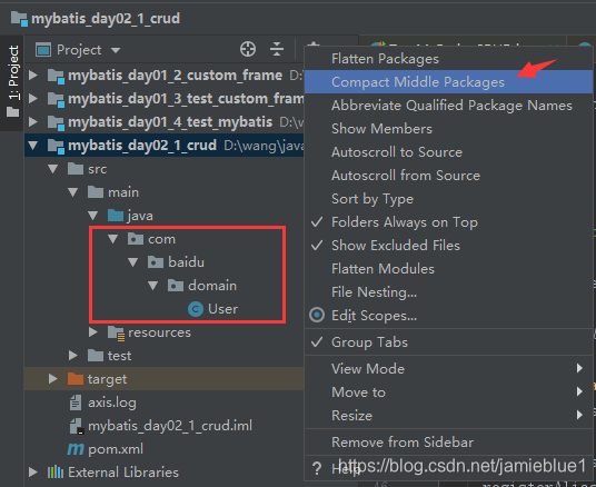 IntelliJ IDEA包按层级结构显示