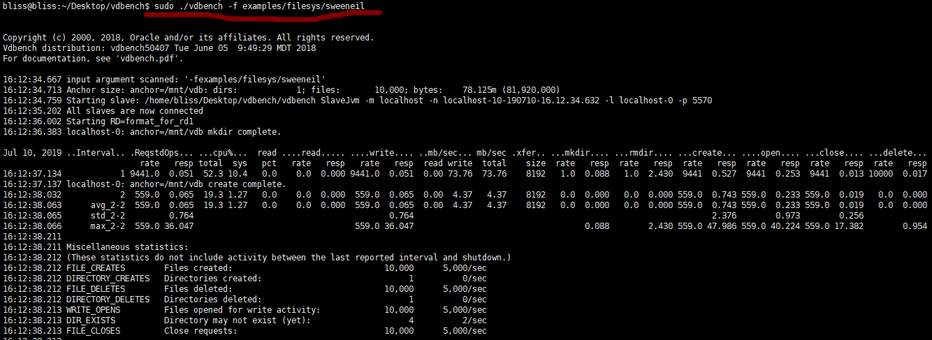 Linux中vdbench的安装与使用