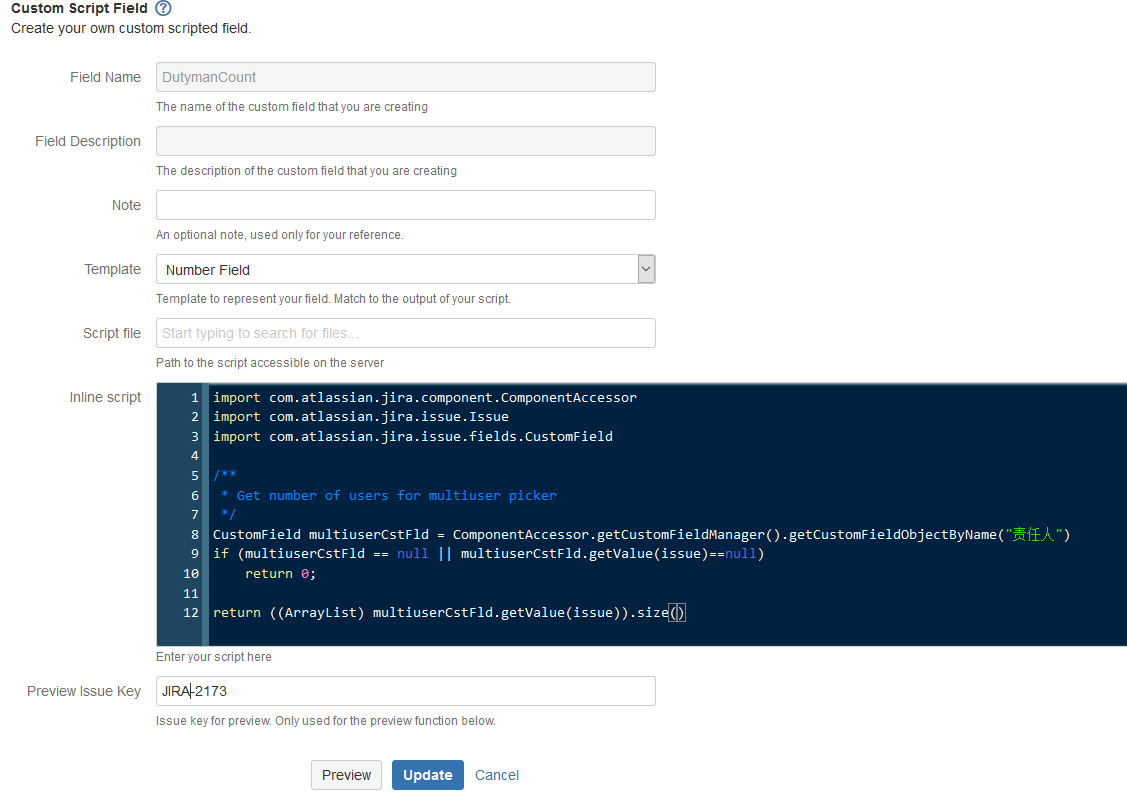 Script Fields