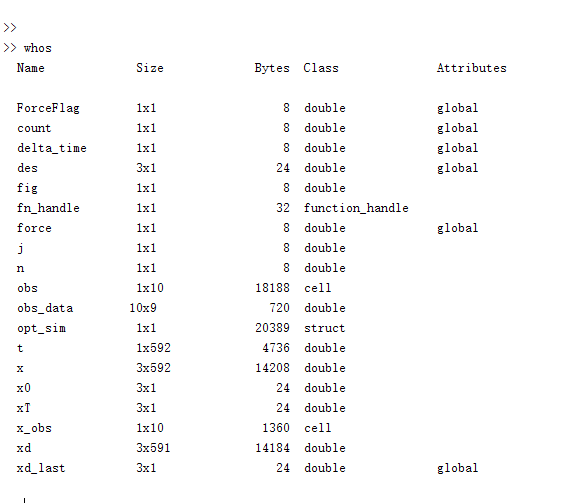 MATLAB--whos用法