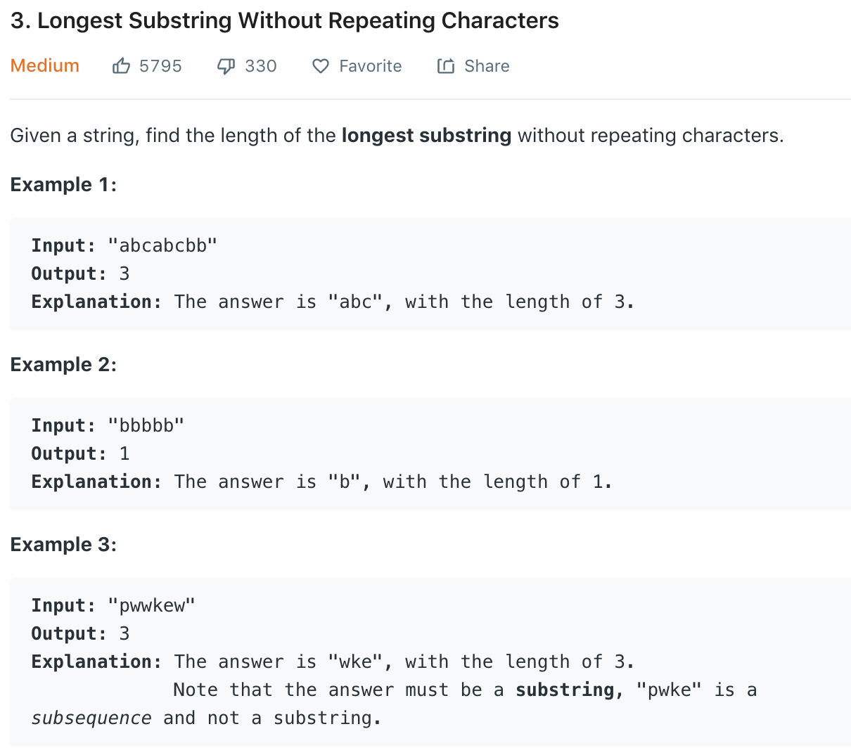 Leetcode 3. The longest substring without repeating characters (python ...