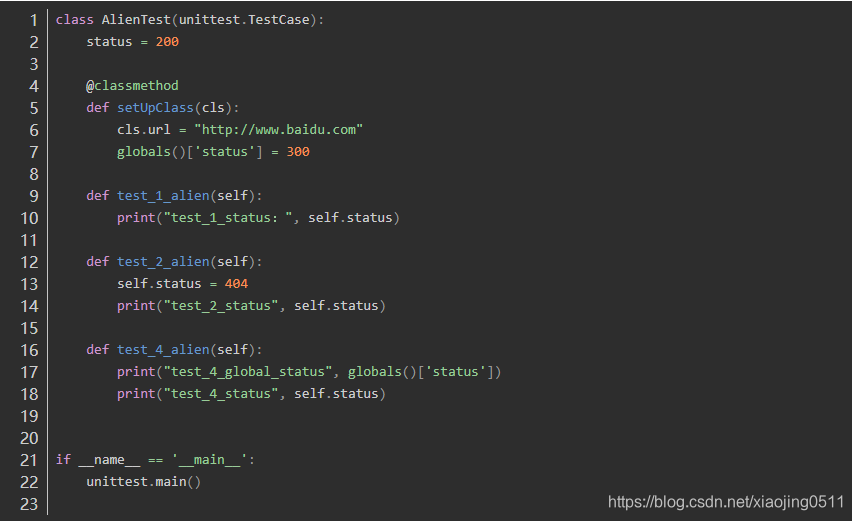 python unittest TestCase间共享数据(全局变量的使用)_unittest testcase不同py文件间数据共享-CSDN博客