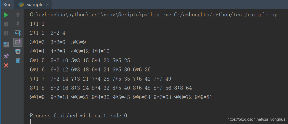 用python 打印九九乘法表的7种方式 Python经典编程案例 崔永华的博客 Csdn博客 九九乘法表python编程