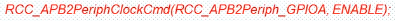 void RCC_APB2PeriphClockCmd(uint32_t RCC_APB2Periph, FunctionalState NewState);