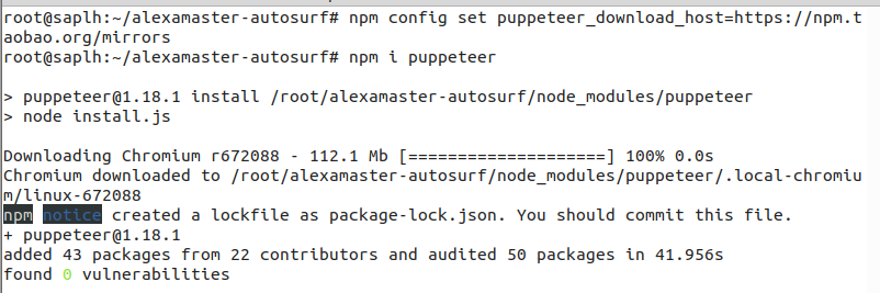 npm puppeteer download