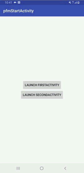 Launch FirstActivity