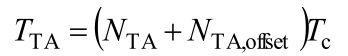 ( )c offset TA, TA TAT N N T + =