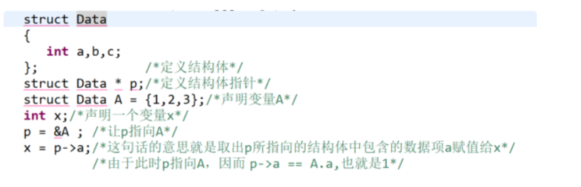 代码中->的用法