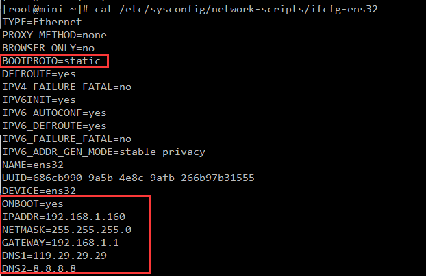 centos7配置ip地址