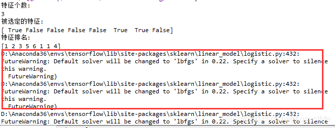 FutureWarning: Default solver will be changed to 'lbfgs' in 0.22 ...