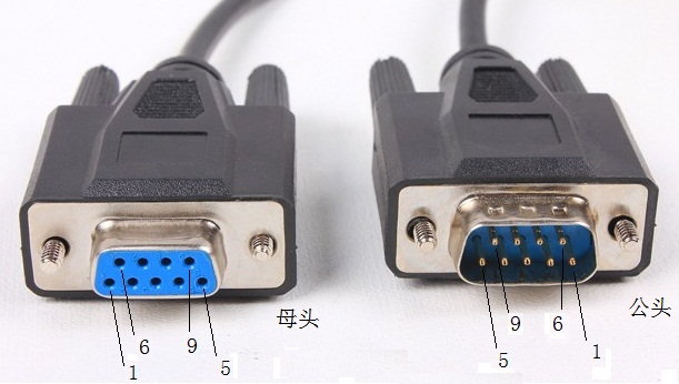 DB9 公头母头引脚定义及连接_581的db9公母头接口的组成与工作原理-CSDN博客
