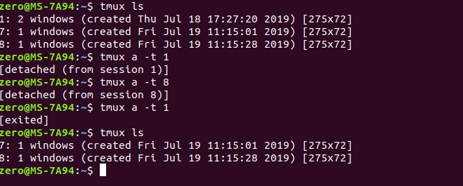 tmux 和 linux 的一些基本操作简单记录