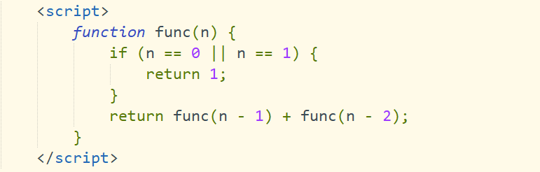 JavaScript 用递归思想解决“斐波拉切数列”求n项值问题【详解】