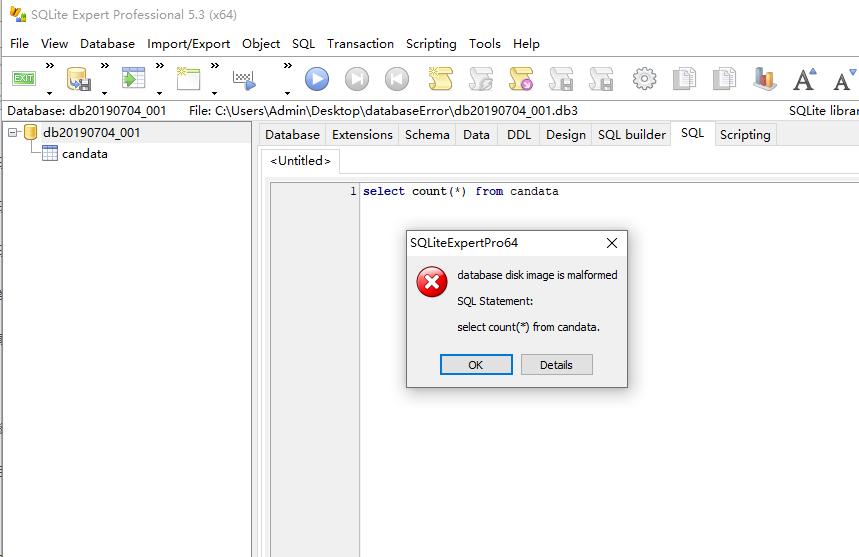 sqlite3数据库提示database disk image is malformed 解决办法-CSDN博客
