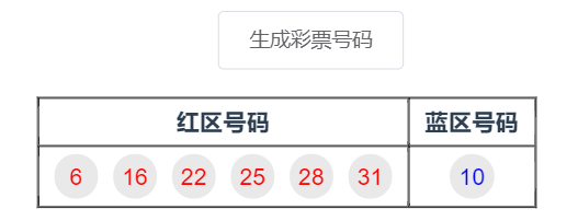 Vue实现福利彩票机选号码，彩票号码生成思路