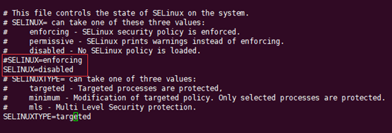 关闭SELinux