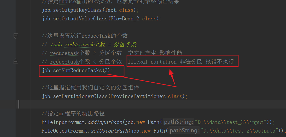 java.lang.Exception java.io.IOException Illegal partition for