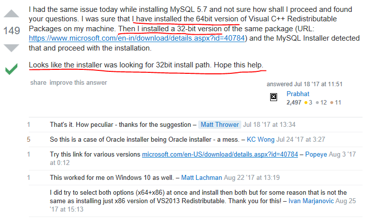 Mysql安装配置问题与解决 This Application Requires Visual Studio 13 Redistributable 天下我心 程序员宅基地 程序员宅基地