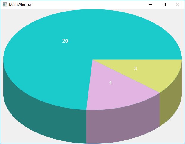 qt 实现3维饼状图