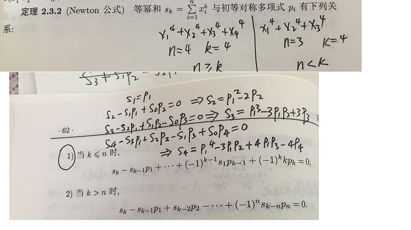 对称多项式的牛顿公式即等幂和用初等多项式表示和证明 Sitelist的博客 Csdn博客 Newton公式对称多项式