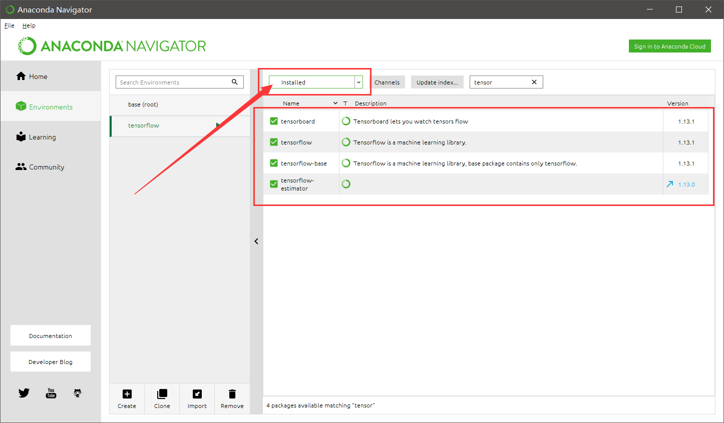 Windows中Anaconda安装TensorFlow_window conda tensorflow-CSDN博客