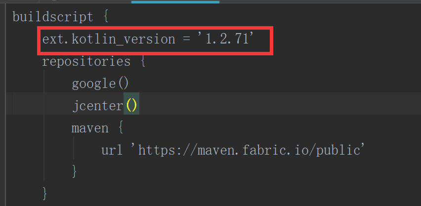the android gradle plugin supports only kotlin gradle plugin version 1.3.0 and higher