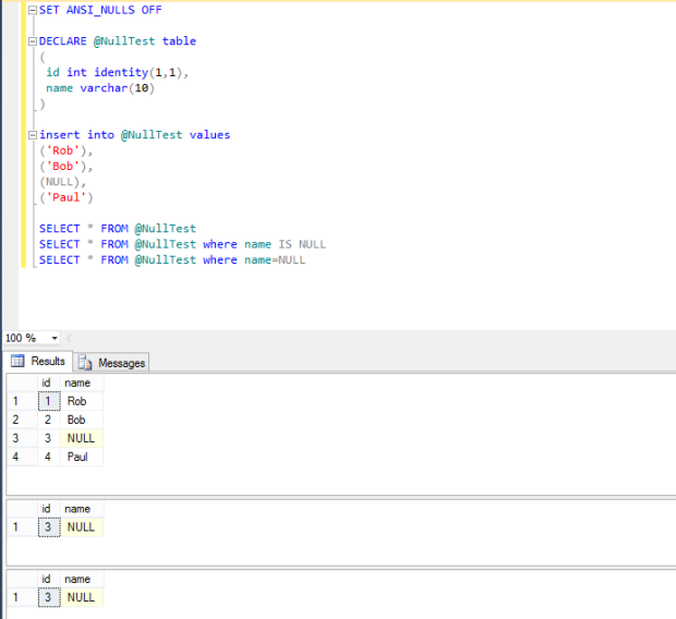 SET ANSI_NULLS, NOCOUNT and QUOTED_IDENTIFIER.CSDN博客