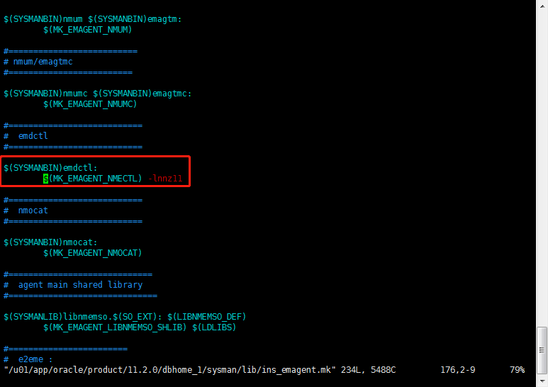 安装数据库报错：Error in invoking target 'agent nmhs' of makefile xx