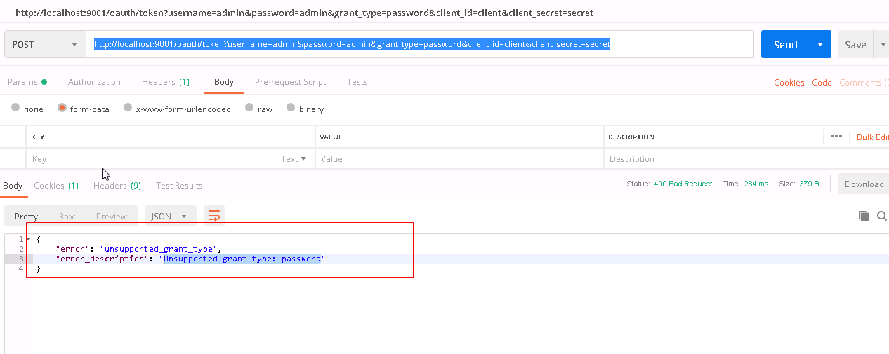 OAuth2 Unsupported Grant Type Password CSDN 