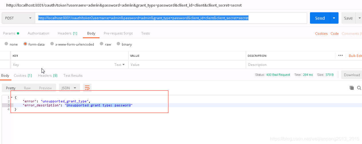 OAuth2 Unsupported Grant Type Password CSDN