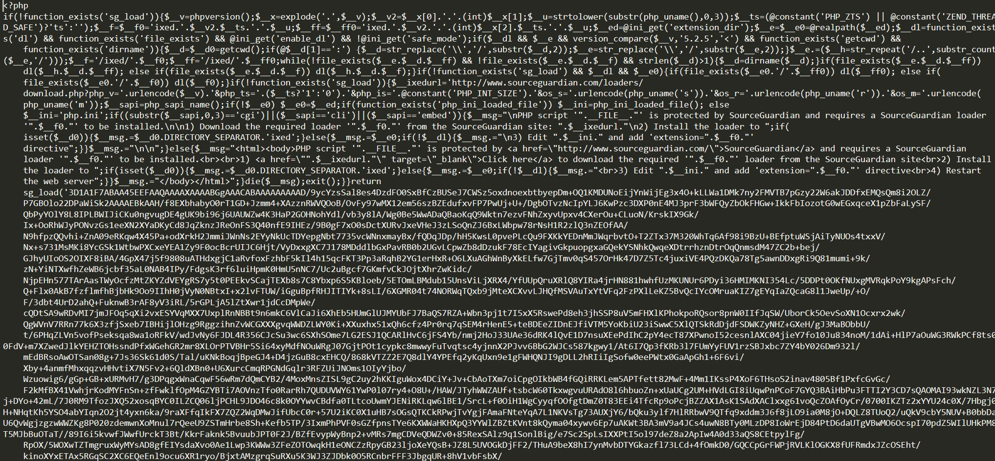 decode sourceguardian php file