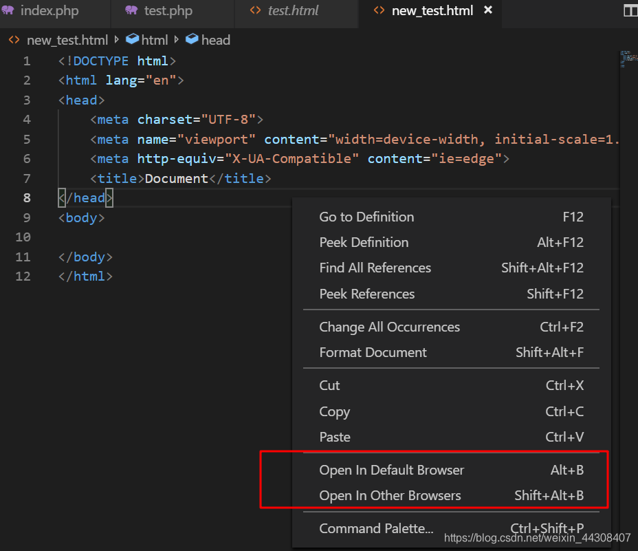 vscode 快速新建一个HTML文件_vscode创建html项目-CSDN博客