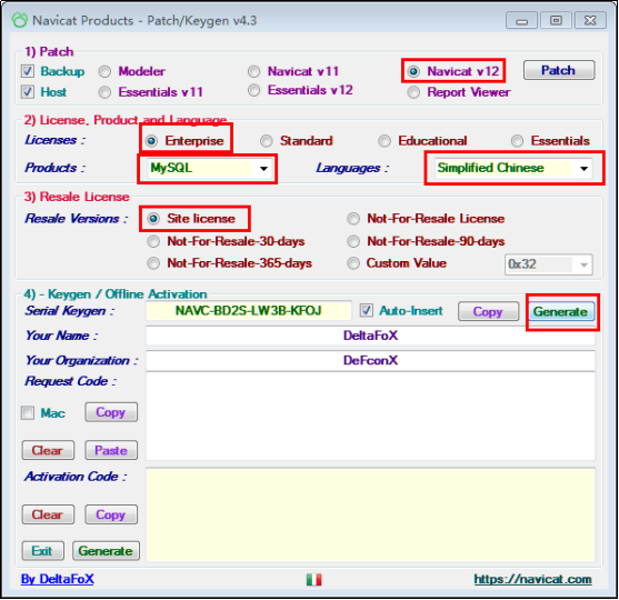 navicat for mysql 11.1.13 key