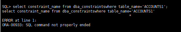 Oracle中报错：Ora-00933: Sql Command Not Properly Ended_未注销233的博客-Csdn博客