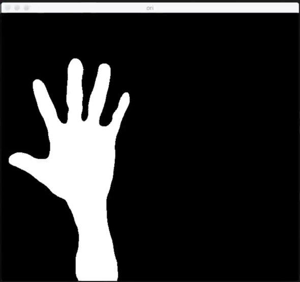 手势提取二值化图片