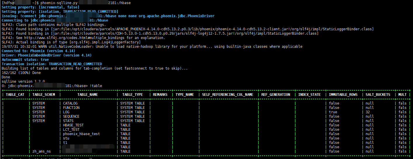 Ensure that config phoenix.schema.isNamespaceMappingEnabled is consistent on client and server