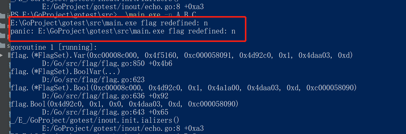 golang 使用时出现“flag redefined” 的错误CSDN博客