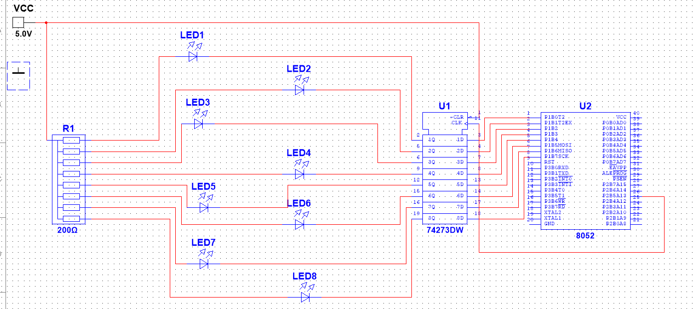 multisimkeil仿真单片机一流水灯