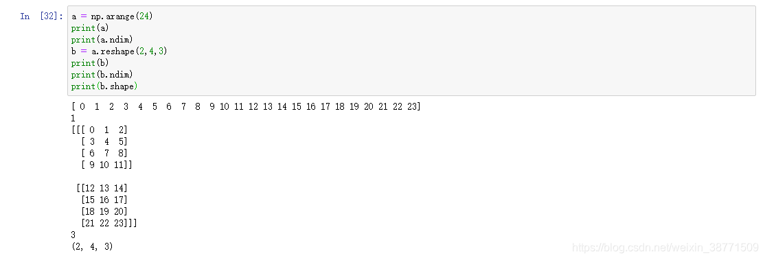 numpy 调整数组矩阵大小以及部分属性像shape,reshape,ndim,size,itemsize等_numpy 数组大小-CSDN博客