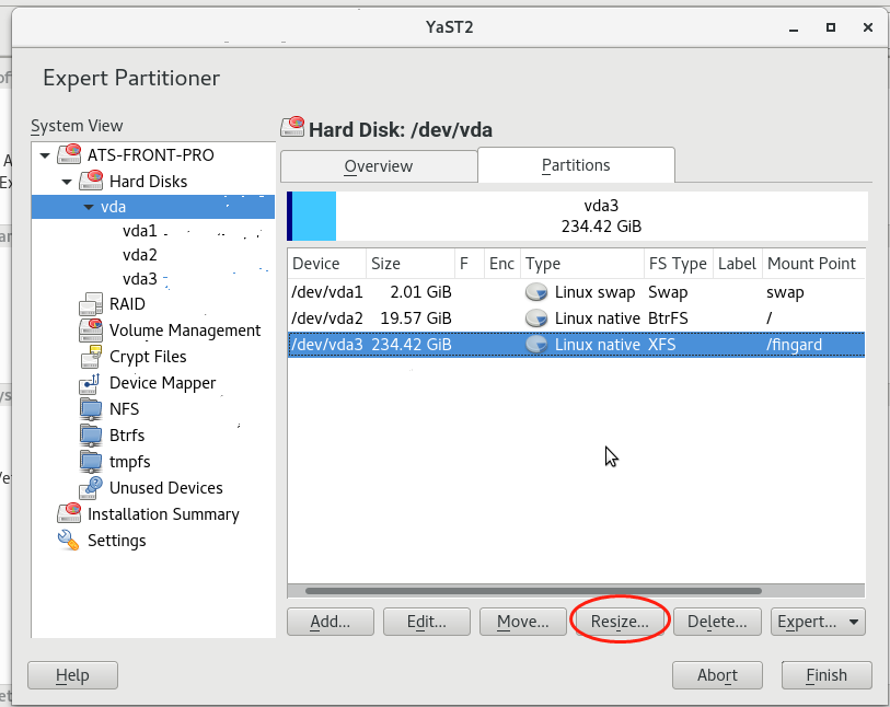 Suse Linux 虚拟机上给磁盘扩容_suse在线扩容磁盘CSDN博客