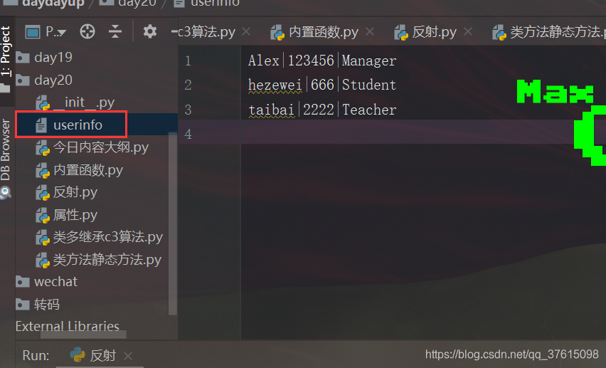 选课系统
login
判断人的身份
判断身份,根据身份实例化
根据每个身份对应的类,让用户选择能够做的事