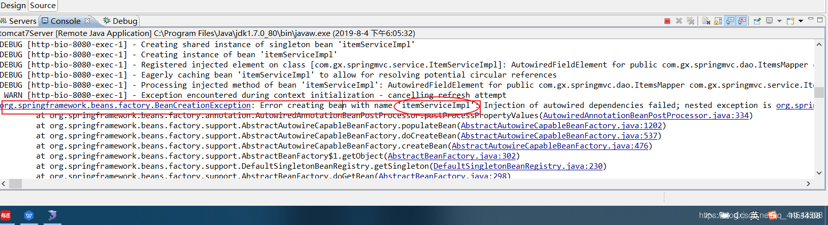 SSM框架org.springframework.beans.factory.BeanCreationException 异常全面分析_ssm ...
