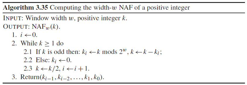 NAF(Non-adjacent form) w-NAF及其在curve25519-dalek中scalar的实现