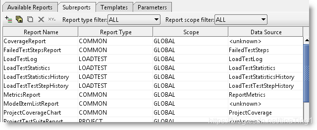 subreports-tab