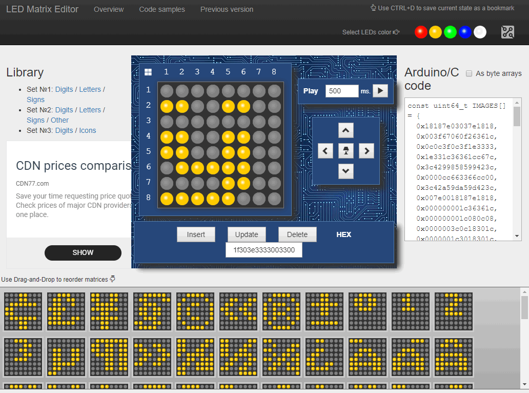 LED Matrix Editor 超好用 8*8 LED 点阵编辑器及使用分享-CSDN博客