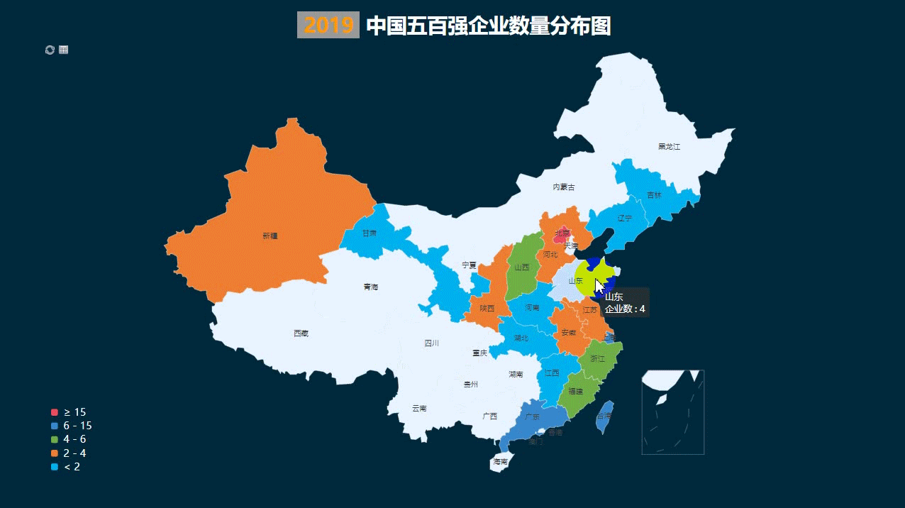 中国五百强企业分布