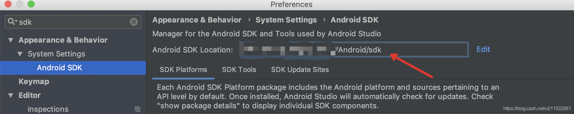 android studio sdk目录