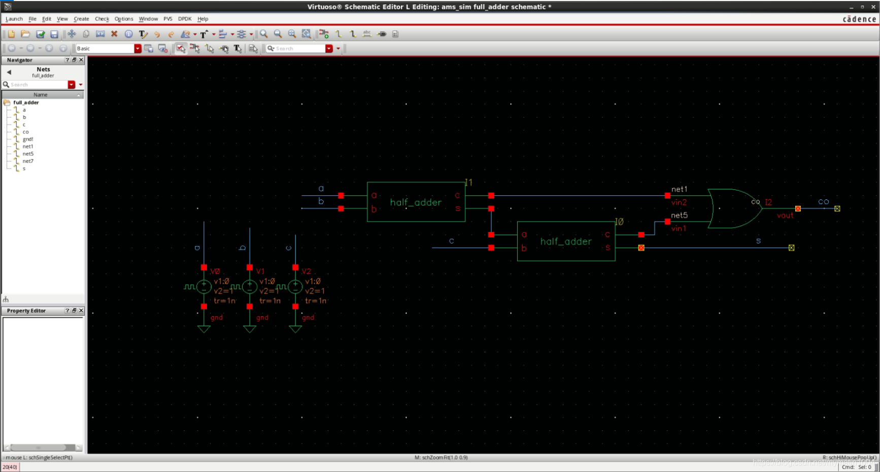 6.搭全加器schematic