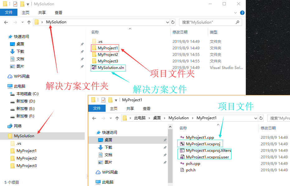 VS项目目录结构