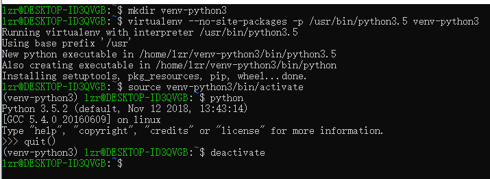 沙箱方式管理不同版本的python